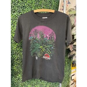 Vintage 90s Jurassic Park T-shirt - Hanes Kids Large cute youth movie promo